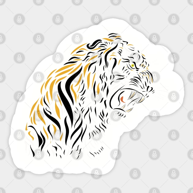 growling tiger Sticker by Snapdragon